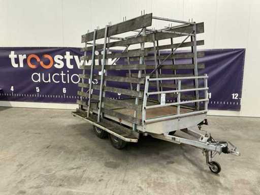 1991 Hapert DL2000 Platte aanhangwagen met resteelopbouw