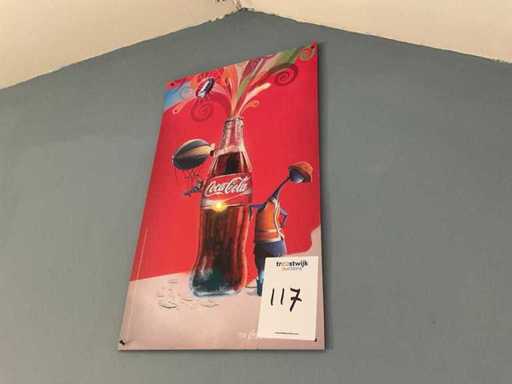 Coca Cola Vintage Reclamebord (3x)