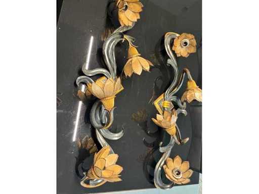 2 lampes murales vintage / anciennes Banci Firenze 1955 (2x)