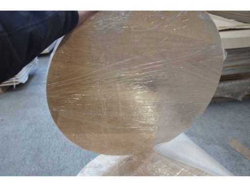 1x Massief eiken tafelblad rond 60cm