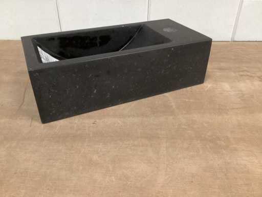 Differnz sink 38x18 cm, natural stone, black