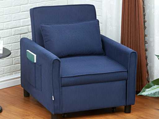 3-in-1 omgebouwd slaapbank met verstelbare rugleuning