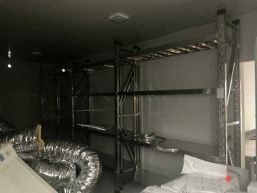 Rastrelliera in acciaio inox per magazzini a 3 pezzi