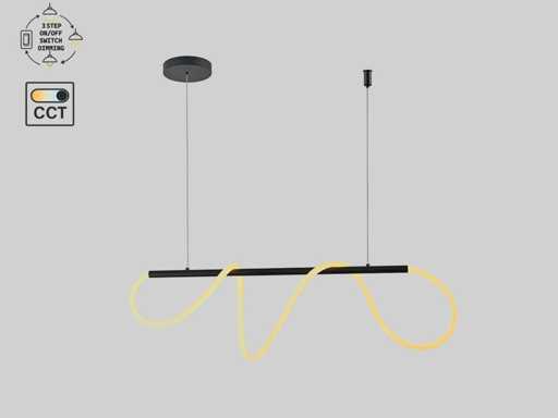 Lampe pendante Edera 60cm 40W LED CCT 3 couleurs et 3 étapes (1x)