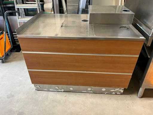 Meble kasowe ze stali nierdzewnej 124,5 cm