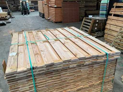 Grenen tuinscherm geïmpregneerd 15-planks - 180x180 cm (26x)