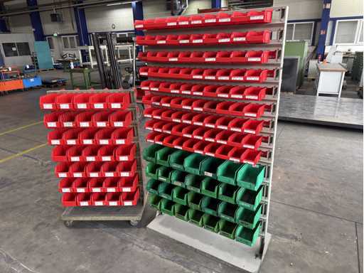   2 small parts shelves