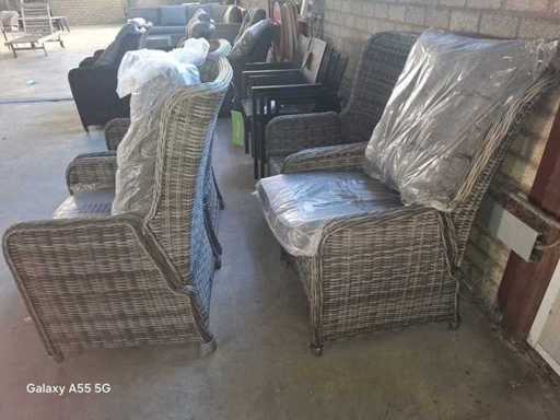 Dublin - Reglabil - Scaun de grădină (4x)