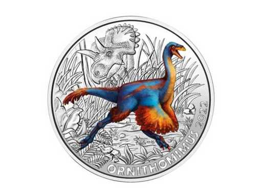 Österreich 3 Euro 2022 Ornithomimus Velox Dino-Taler handgehoben