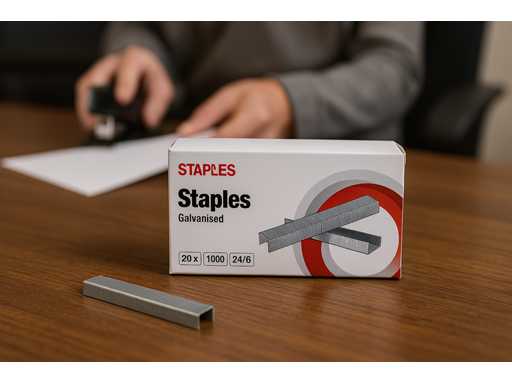 *NOU* Staples Staples galvanizate 24/6, agrafe de hârtie (pachet de 50)