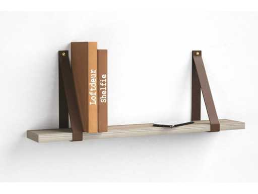 (8x) Leren Plankdragers “Bruin” (set)