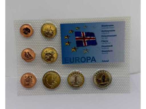 Set monete con modello Euro, Islanda, 2003.