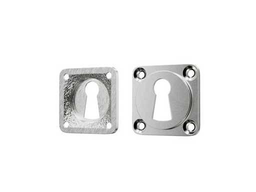 (100x) Set of Key Plates - Nickel Chrome - 37x37 mm