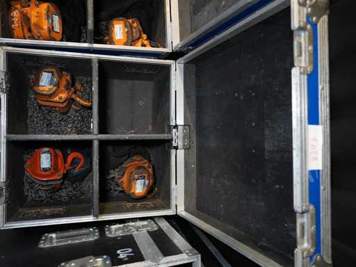 Handkettenheber, 8 m Kette / 500 kg + Flugkoffer (SET VON 3 PCS)