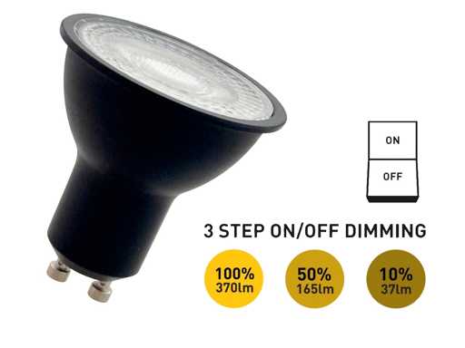 4.9W GU10 LED Spot On/Off dim with lens 3000K(50x)