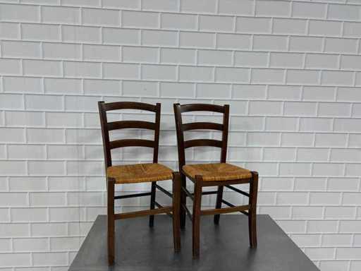 Holz-Rattan-Restaurantstühle (68x)