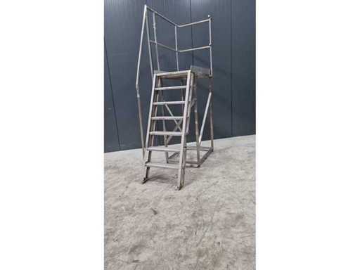 Stainless steel platform with stairs