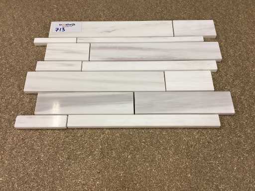 Natuursteen Marmer Wit Mozaïektegel 28x43,5 cm 21 stuks