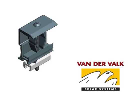 Van der Valk - 721552ZW - Clemă de capăt pentru panouri solare (100x)
