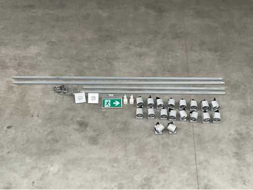 Oktalite - Kalo - Railverlichting met led spots, noodverlichting en stopcontacten