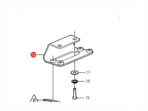 Volvo Penta bracket for ACP - 3863309