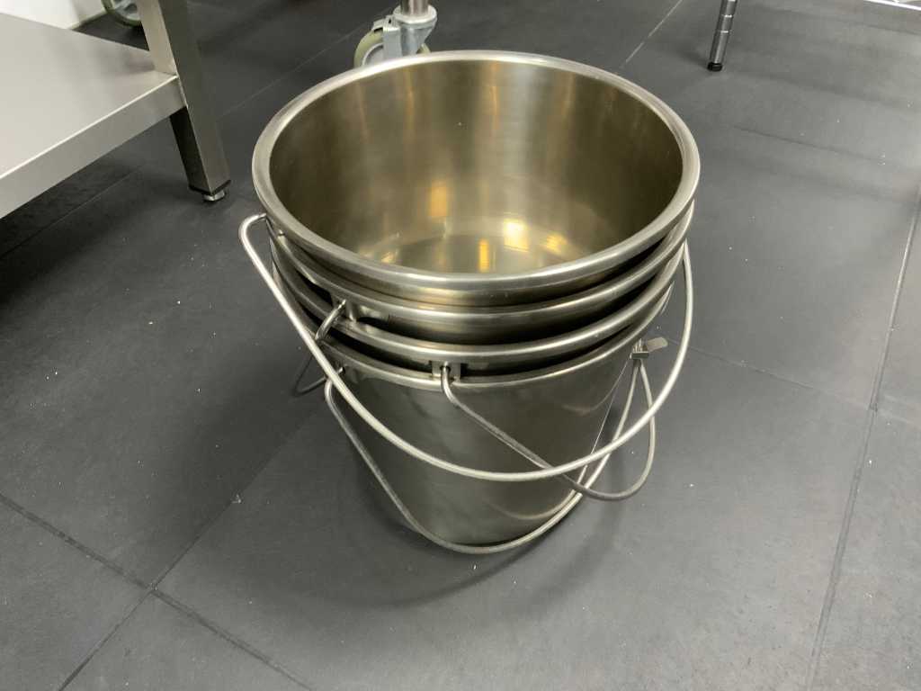 Stainless steel bucket (4x)