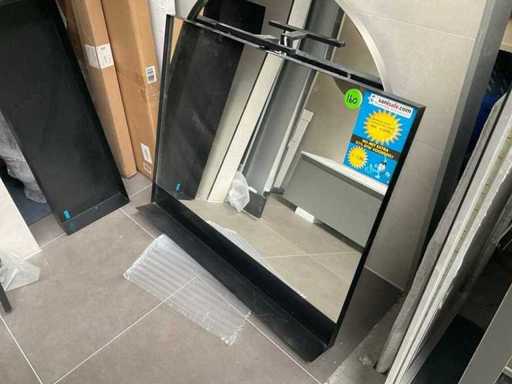 Mirror with shelf and LED lighting 100x80cm