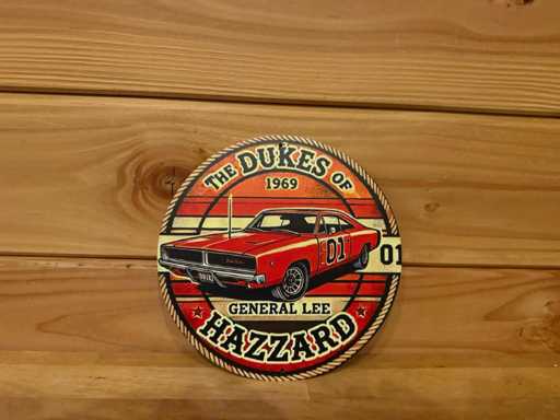 Metal advertising sign round 20cm