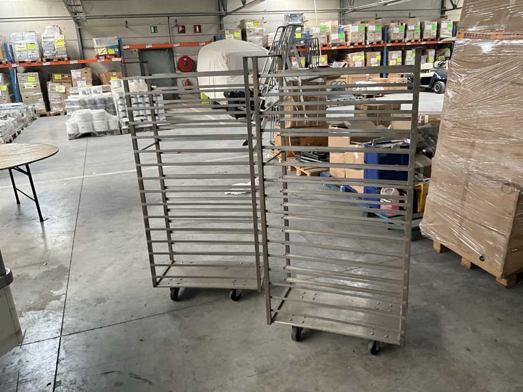 2x mobile stainless steel flatbed trailer