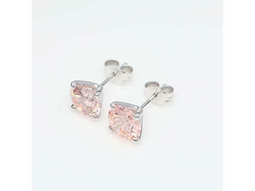 14 Karaat witgouden oorstekers met 2,08 crt. diamant