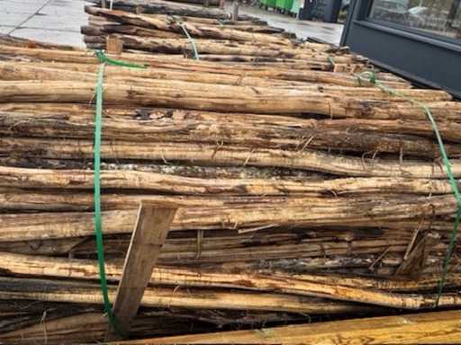 Poteaux de jardin d’acacias 6/8cm sur 2m50 (140x)