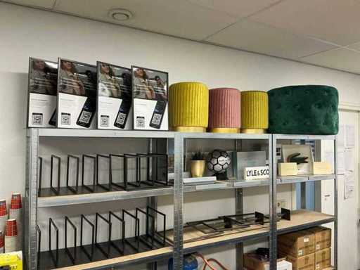 Partij diverse winkelinventaris (62x)