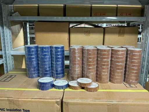 Bandă izolatoare PVC de 19mm x 20 m Albastru și Maro (636x)