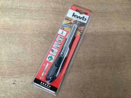 Coltello da lavoro KWB 9mm, professionale, autolight (19x)