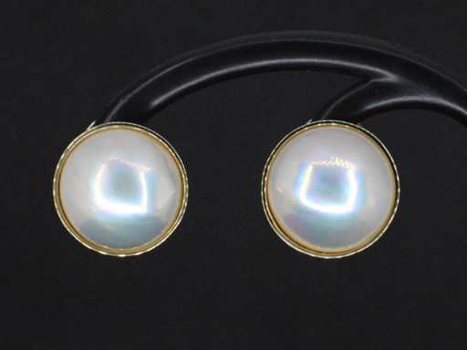 Cercei de aur, perle cu bășici