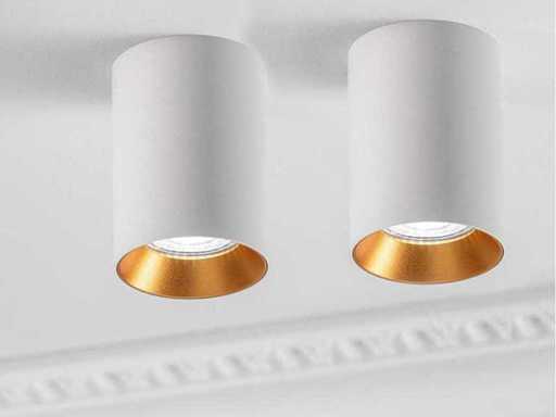 16 x GT Tube ceiling spot blanc/or