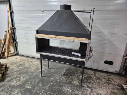 Durchsichtiger Kamintunnel Kamin