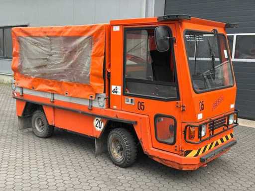 Camion Pefra 612 con piattaforma 2005 con carrozzeria a tendoia