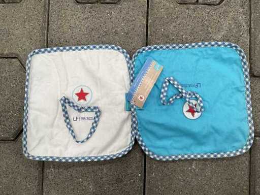 Cârpe dulci pentru petrecere Alb/Turcoaz (35x)