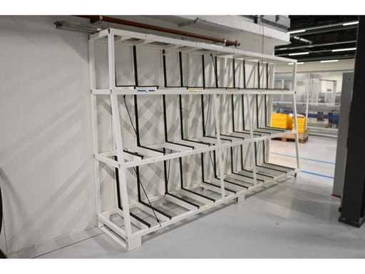 36-piece glass shelving unit