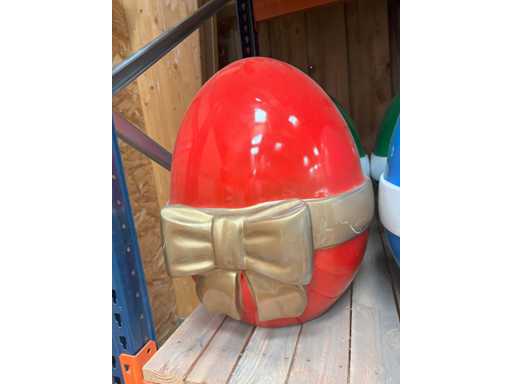  UOVO PASQUALE 0,6M (ROSSO/ORO) X2