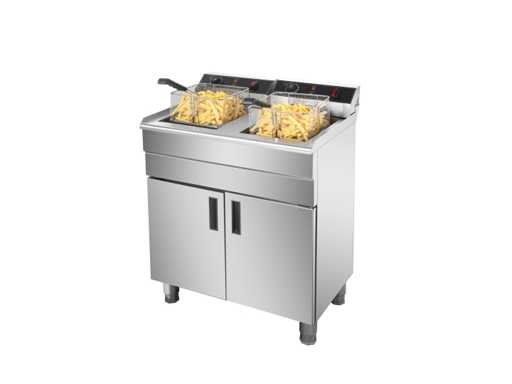 Horeca Apparatuur - Professionele dubbele elektrische friteuse 16L + 16L - Airfryer