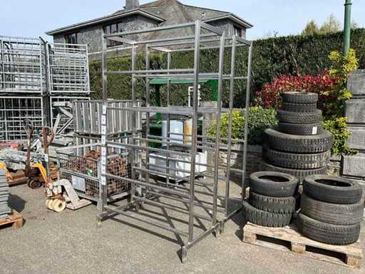Stainless steel hanging racks for hams (10x)