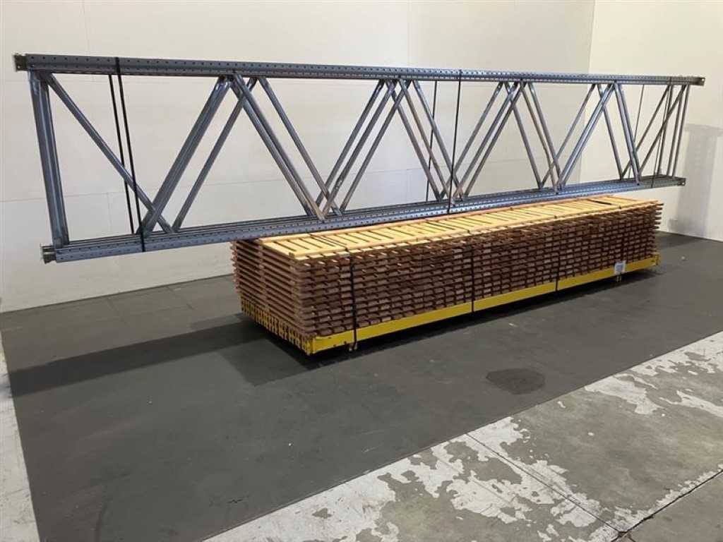 Pallet racking Length 7410 mm, Height 6000 mm, Depth 1100 mm, 6 levels, Second-hand