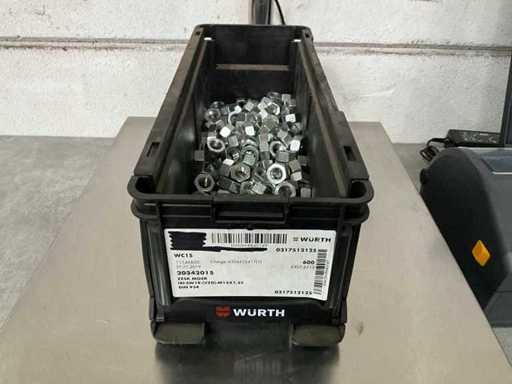 Würth 7.55 kg Zeskantmoer M12 x 1,25 in stapelbare bak