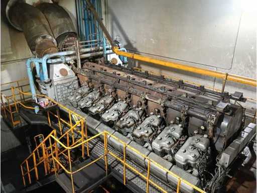 DEUTZ MWM BV16M640 Cogeneration Plant, 6.59 MW, 16 Cylinders, 600 rpm, AVK Generator 7.97 MW