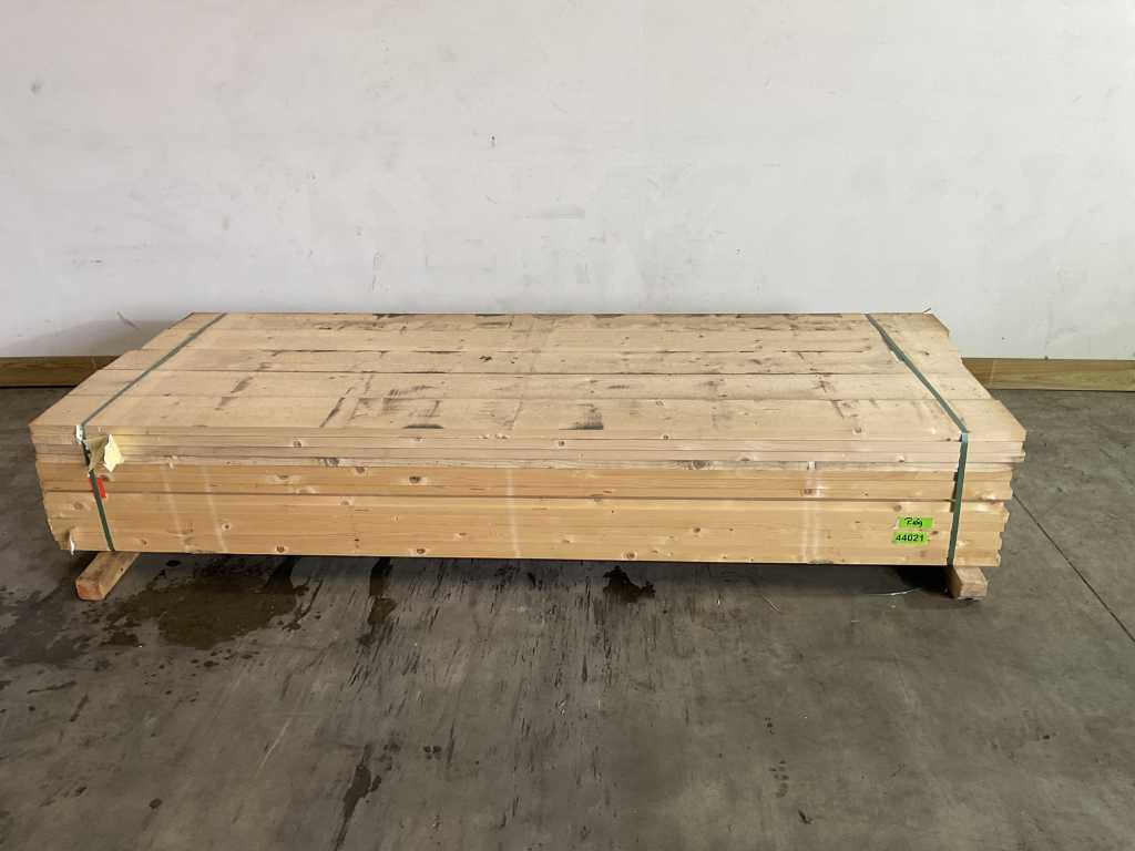 Vuren plank 270x20x3,2 cm (35x)
