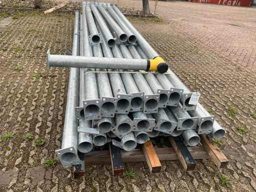 Partij gegalvaniseerde pijpen