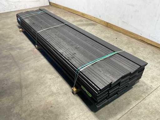 Vuren open gevelbekleding board zwart 365x18x1,8 cm (75x)