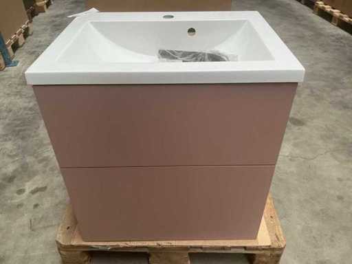 Jednostka Kame Basin Różowe meble łazienkowe 60cm